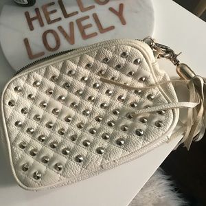 White studded bag
